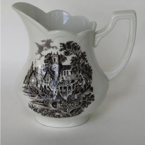 Vintage Royal Staffordshire Brow Transfer ware Creamer Or  milk jar